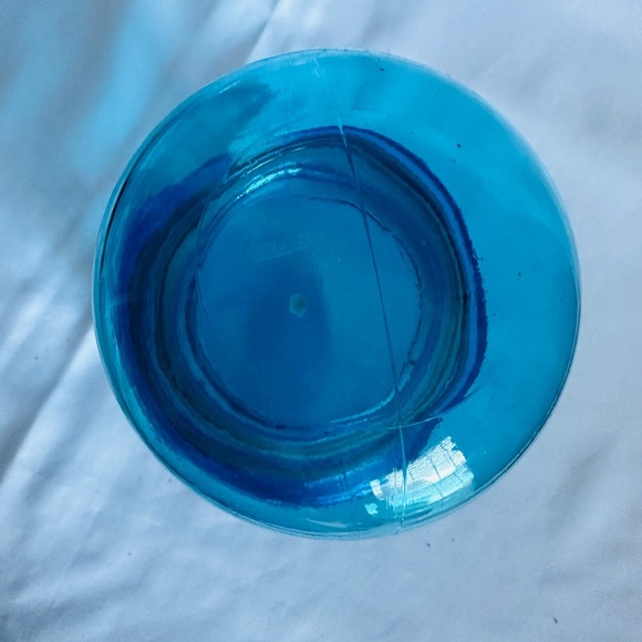 Vintage (1960s) Belgian Blue Glass container - Picture 3 of 4